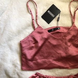 Misguided Satin Pj Set